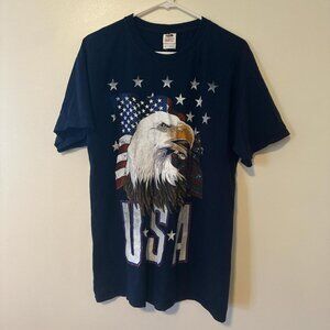 Fruit of the Loom Men's Navy and Blue T-shirt